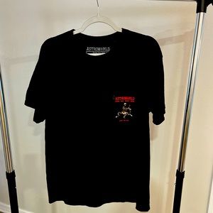 Travis Scott Astroworld Wish You Were Here T Shirt Short Sleeve Black Large …